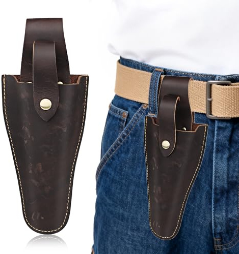 Secateurs Holster, Durable Leather Sheath Tool Belt Pouch | Gardening Tools Holster Bag for Garden Pruning Pliers Shears Scissors or Knife, Gifts for Men Dad Husband Boyfriend Him