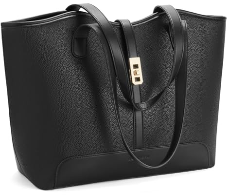 SENDEFN Handtasche Damen Groß, Shopper Tasche Veganes Leder, Tote Bag, Arbeitstasche Schultertasche mit Reißverschluss und Innentasche für Büro Reisen Einkaufen Schule