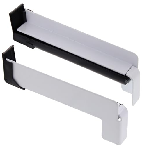 Qliving Cierre deslizante de aluminio blanco para alféizar de ventana, 110 mm, juego de 2 unidades para fachada de clinker DIN izquierda y derecha, cierre lateral sin borde de limpieza