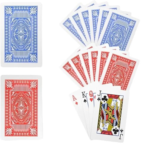 Rhode Island Novelty 12 Decks of Economy Playing Cards Red/Blue/White, 2.25 x 3.5