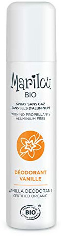 Marilou Bio - Déodorant Spray Vanille - Déodorant Bio Sans Gaz et Aluminium de la Gamme Classic - Pour Homme/Femme - Parfum Subtil et Délicat - Fabriqué en France - 75ml