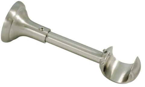 Gardinia Supporto Rustico con Base di Fissaggio per bastoni per Tende Ø 25 mm, 1 Binario, Aperto, Linea Country