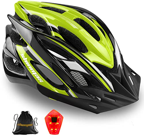 Shinmax Fahrradhelm Herren Damen mit Visier Abnehmbarer Fahrradhelm mit Licht MTB Fahrradhelm Erwachsenen Unisex Mountainbike Helm Radhelm Rennradhelm