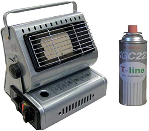 STUFA STUFETTA GAS PORTATILE DOPPIA ALIMENTAZIONE CARTUCCIA/BOMBOLA GRANDE - + 1 CARTUCCIA IN OMAGGIO -