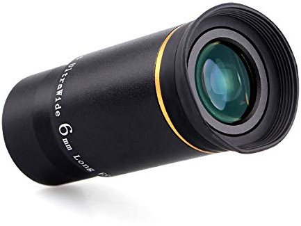 Svbony Okular Teleskop, 1,25” 6mm 66° Ultra Weitwinkel Teleskop Okular Angenehmes Sichtfeld Linse, Planeten Scharfe Bilder, für Mond Planeten Doppelstern