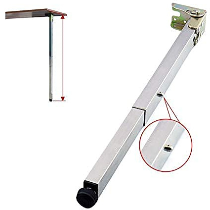 KDDEON Edelstahl DIY Möbelfüße Tischbeine,Klapp Teleskop Bar Schreibtischbeine,Push-Pull Lift Esstische Schrankbeine,50-130cm,Verstellbare Schutzbasis,mit Schrauben (100cm/39.4in)