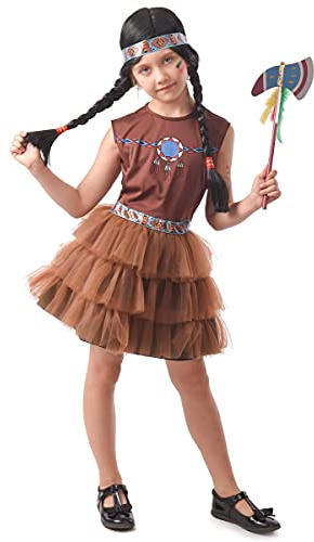 DEGUISE TOI Costume indiana chic bambina - Marrone - S 4-6 anni (110-120 cm)