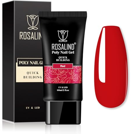 ROSALIND Poly Nagelgel Rot UV Schnelle Bauverlängerung 60ML