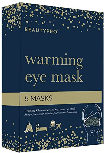 BEAUTYPRO SELF HEATING Eye Mask 5 Pack Soothing Chamomile Scent Warming Steam Eye Mask Calming Relax at Home & Travel Digital Detox & Migraine Relief Multi Award Winning Brand