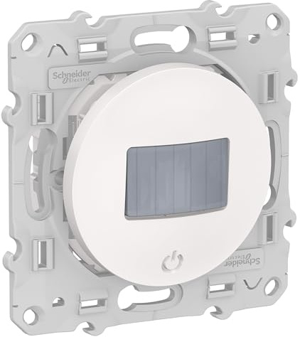 Schneider Electric - Odace, détecteur de présence et de mouvement Blanc, toutes charges, 3 fils - S520523