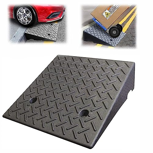 COKYIS Schwellenrampe Gummirampen 15cm Hohe Auto Auffahrkeile Schwerlast Bordsteinrampe rutschfeste Tragbar Rollstuhlrampe Auffahrrampe Für LKW/Stufen (Size : 50x80x20cm/20x31.5x7.9in)