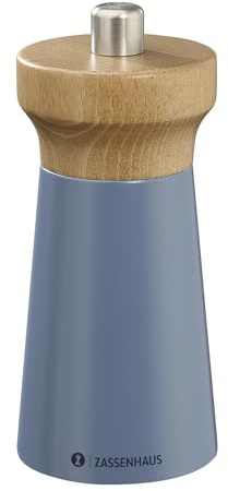 Zassenhaus Westerland Salt Mill 12 cm Beech Wood Ceramic Grinder | Spice mill, infinitely adjustable, made in Germany, high-performance ceramic grinder, salt and spices