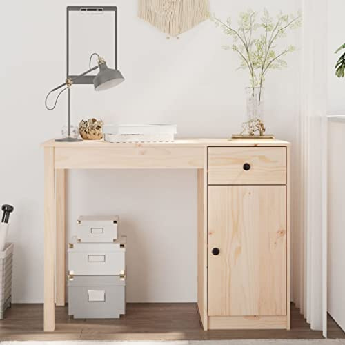 CKioict Scrivania 100 x 50 x 75 cm in legno massello di pino per bambini, scrivania per ufficio, appartamenti, spazi vuoti