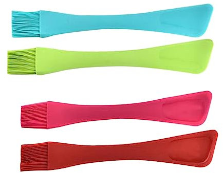 4 Pièces balayette brush brosse en silicone pour barbecue pinceau en silicone à l'huile pinceau en pour gâteaux grattoirs en assaisonnement brosse à gril outil