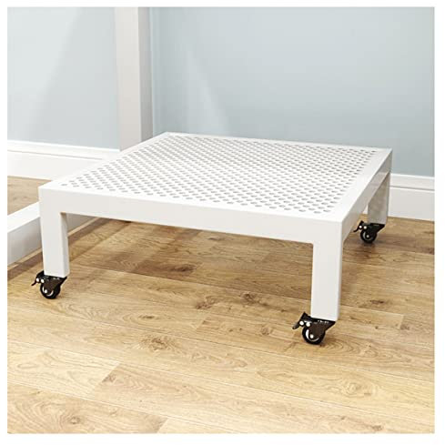 Metal Plant Caddy 12/14/16/20 - White 40cm/16 - Movable Plant Stand on Wheels - Indoor Outdoor Garden Tools - Planter Trolley Flower Pot Tray - Home Garden Accessories - Black - 30cm/12In Size