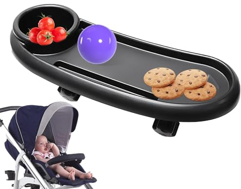 Kinderwagen Snacktablett | Kinderwagen Essenstablett Mit Getränkehalter | 3 In 1 Babies Kinderwagen Snack Tablett Universelles | Verstellbares Sicherer Kinderwagen Tablettaufsatz