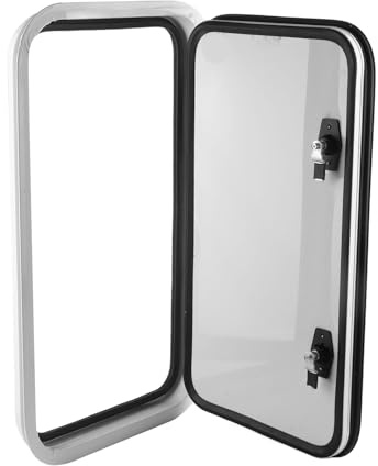 Akozon Zugangstür, 700 X 400 Mm, Marine-Zugangsluke, Abgerundete Bootsdeckluke, Zugang Zum Staufach, Luke für Wohnmobil, Wohnmobil