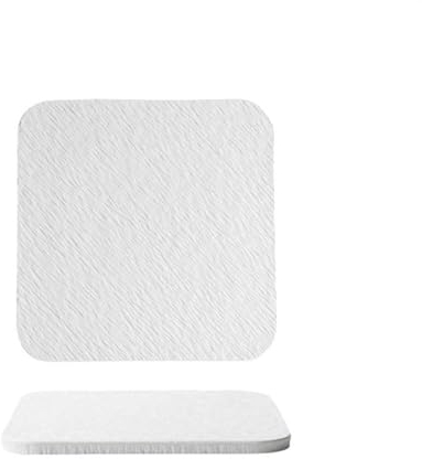 TVSKWMRQ Piatti Semplice Modello Rock Piatto Piatto Quadrato in Ceramica Piatto da Bistecca Torta Piatto da Dessert Piatto da Snack Vassoio da Portata Piatti da Cena (Bianco, 10 Pollici)