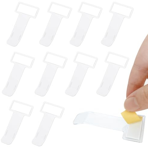 KAHOUI 10 Stück Parkausweis Halterung Windschutzscheibe, 3M Selbstklebender Parkscheinhalter Windschutzscheibe, Plastik Auto Halter Clip, Transparente Ticket Halterung Auto für Karte Quittung