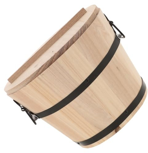 WATIIFUFU Holzfass Für Reis-dämpfen Mit Griff Behälter Für Gedämpften Reis Holz-aufbewahrungsbehälter Für Sushi Reis Und Tofu