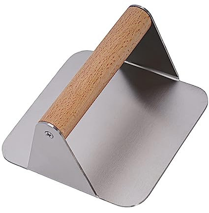 COLLBATH Stainless Steel Square Burger Presser Meat Pressing Mold Kitchen Gadget Steak Pressing Tool for Making Beef Patties