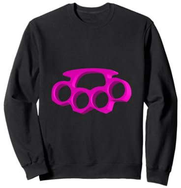 Pink Brass Knuckles Pretty And Hard Core Sweatshirt
