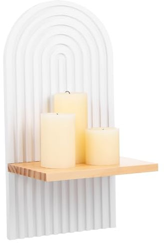 PRETYZOOM Wandmontiertes Holzregal Schwebendes Lagerregal Pflanzentopfhalter Displayhalter Für Wohnzimmer Schlafzimmerdekor Einfache Montage Dekorativer Wand-Organizer Heimdekor-Regal