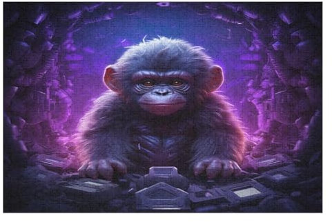 Puzzles Für Erwachsene Gorilla,1000-teilige Puzzle Für Kinder Ab 12 Jahren, Holzpuzzles Für Die Heimdekoration, （75×50cm）