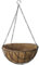 EASY SPEED Maceteros Colgantes Exterior (25 X 13 CM), Cesta para Colgar Plantas, Decoracion de Jardín, Maceta Coco Natural, Incluye Cadena y Ganchos