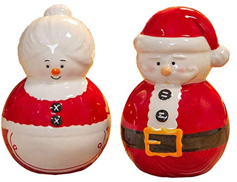 Christmas Salt and Pepper Set Novelty Cruet Set - Santa and Mrs Claus 3124