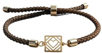 Bracelet – or 18 carats – 0.27 gr – carré avec un cœur au centre – symbole élégant – Personnalisable- Valeur refuge – Idée cadeau – poinçon 750 – Certificat d’authenticité – Salia Gold Paris