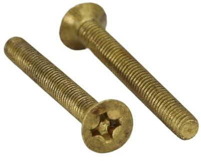 50/60 piezas M2*4 Tornillo de latón con cabeza avellanada y ranura en cruz for máquina(50Pcs Brass M2x8)