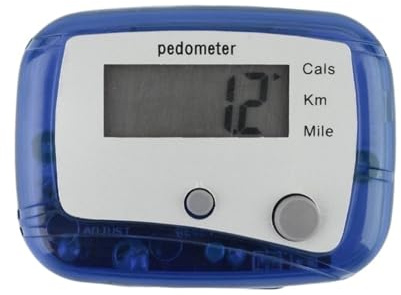 Mini Podomètre Numérique LCD, Compteur De Distance De Marche, Conception Légère, Clip De Ceinture, Podomètre, Vente en Gros Simple Et Facile à Utiliser(Blue)