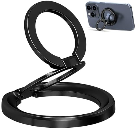 Handy Ring Halterung für Magsafe Ring Stand, Magnetisch Ringhalter Handy Griff Halter Fingerhalter für iPhone 17/16/15/14/13/12 Pro Max, Samsung S25 S24 S23 S22 A16 A17 A35 A55 A56 für MagSafe-Zubehö