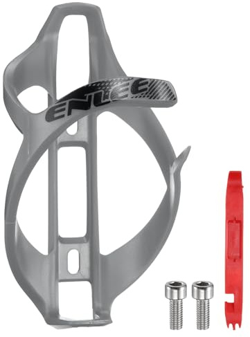 QUARKZMAN Porte-Bidon De Vélo Léger Universel Support De Bouteille De Cyclisme avec Démonte-Pneu pour MTB Mountain Road Gravel, Gris/Rouge