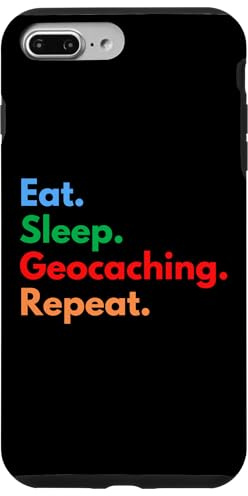 Custodia per iPhone 7 Plus/8 Plus Eat Sleep Geocaching Repeat - Geocachers & Geocaching Lovers
