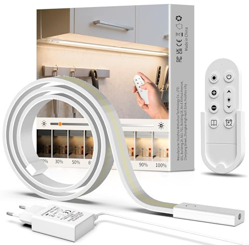 SIBI LIGHTING COB Dimmbar Unterbauleuchte Küche LED 1M mit Fernbedienung