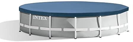 Intex 28032 - Telo Copripiscina per Piscina Metal, Prisma Frame Rotonda, PVC, Blu, 457 cm