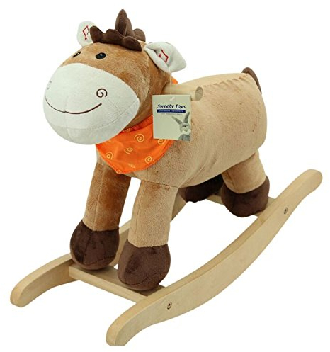 Sweety Toys 3709 Schaukelpferd Cutie Pony Fohlen mit orangenem Halstuch