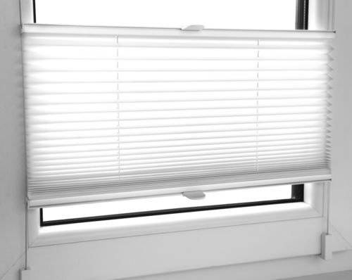KS Handel 24 PLISSEE FALTROLLO 95x120 cm Weiss INKL. KLEMMTRÄGER Jalousie - MEGA Auswahl IM Shop - 80 Breiten - 12 Farben
