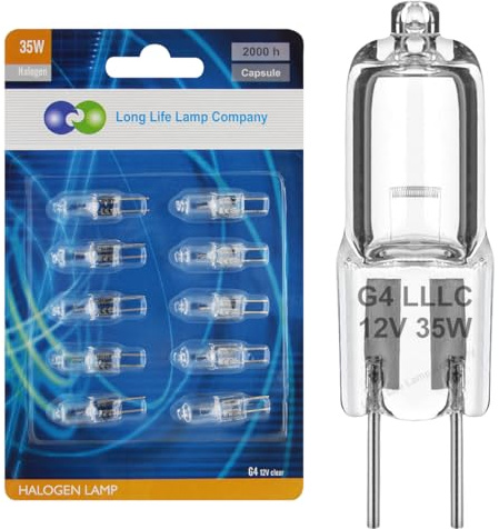Long Life Lamp Company 10 Pack G4 12v Halogen Bulbs 5w (5W)