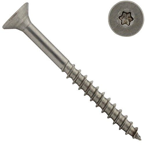 Spanplattenschrauben mit Senkkopf und TX - 5 x 120 mm - (500 Stück) - (Innensechsrund Antrieb T-25) | Teilgewinde | Edelstahl A2 V2A - SC9047 | SC-Normteile®