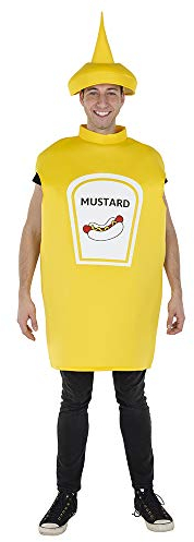 Dress Up America Yellow Mustard Bottle Costume for Kids and Adults - Product comes complete with: Tunic and hat (Adult)
