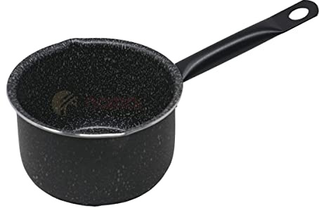 NAMAI - Pentolino Latte, Pentolino Antiaderente 12 cm, Adatto Alla Lavastoviglie, In Alluminio, Effetto Pietra, Made in Italy, No Induzione, Pentola Piccola (12cm)