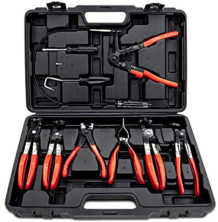 Mishimoto MMTL-HCR-9 Hose Clamp Plier Set, 9 Pieces, Black