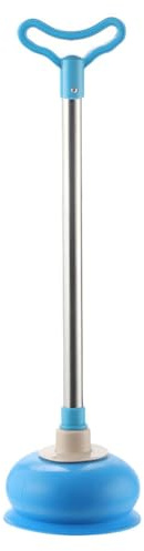 Toilet Plunger with Long Handle Heavy Duty Suction Cup Toilet Plunger Bathroom Toilet Cleaner Sewer Cleaner for Clogged Toilet Drains