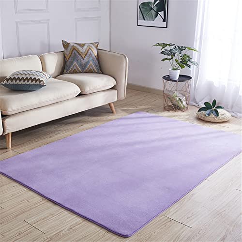 Tiojion Teppich Wohnzimmer Extra Weicher Kurzflor Pflegeleicht Rugs Lila-18 Teppiche groß Waschbarer Anti-Rutsch für Wohnzimmer Schlafzimmer Kinderzimmer Wohnkultur (200x300cm)