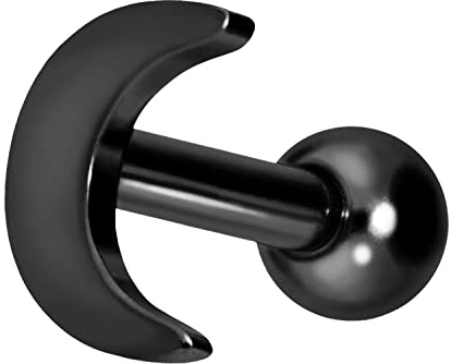 PIERCINGLINE Titan Ohrpiercing |Mond | Piercing Schmuck Ohr Stecker Helix | Farbauswahl