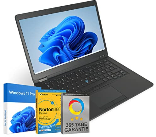 Dell Latitude 5480 14 Intel Core i5-7300U @ jusqu'à 3,5 GHz 8 Go 256 Go SSD Windows 11 Pro logiciel antivirus gratuit Webcam HDMI 365 jours garantie (reconditionné)