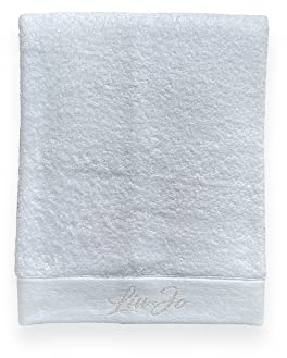 Liu jo - Set Asciugamani 1+1 Viso e Ospite Art.Lurex di Liu Jo in Spugna di puro cotone con logo ricamato Lurex (Bianco)